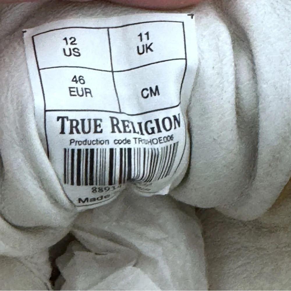 True Religion Hex V1 HIGH TOP Tan Sz 12 Leather Sneakers Shoes Mens Hipster